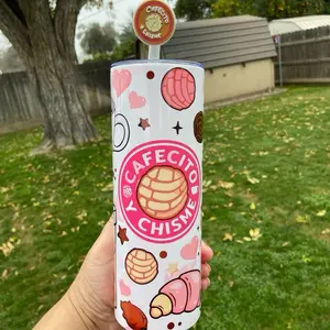 Cafecito Y Chisme  Conchas 20oz tumbler Insulated Stainless