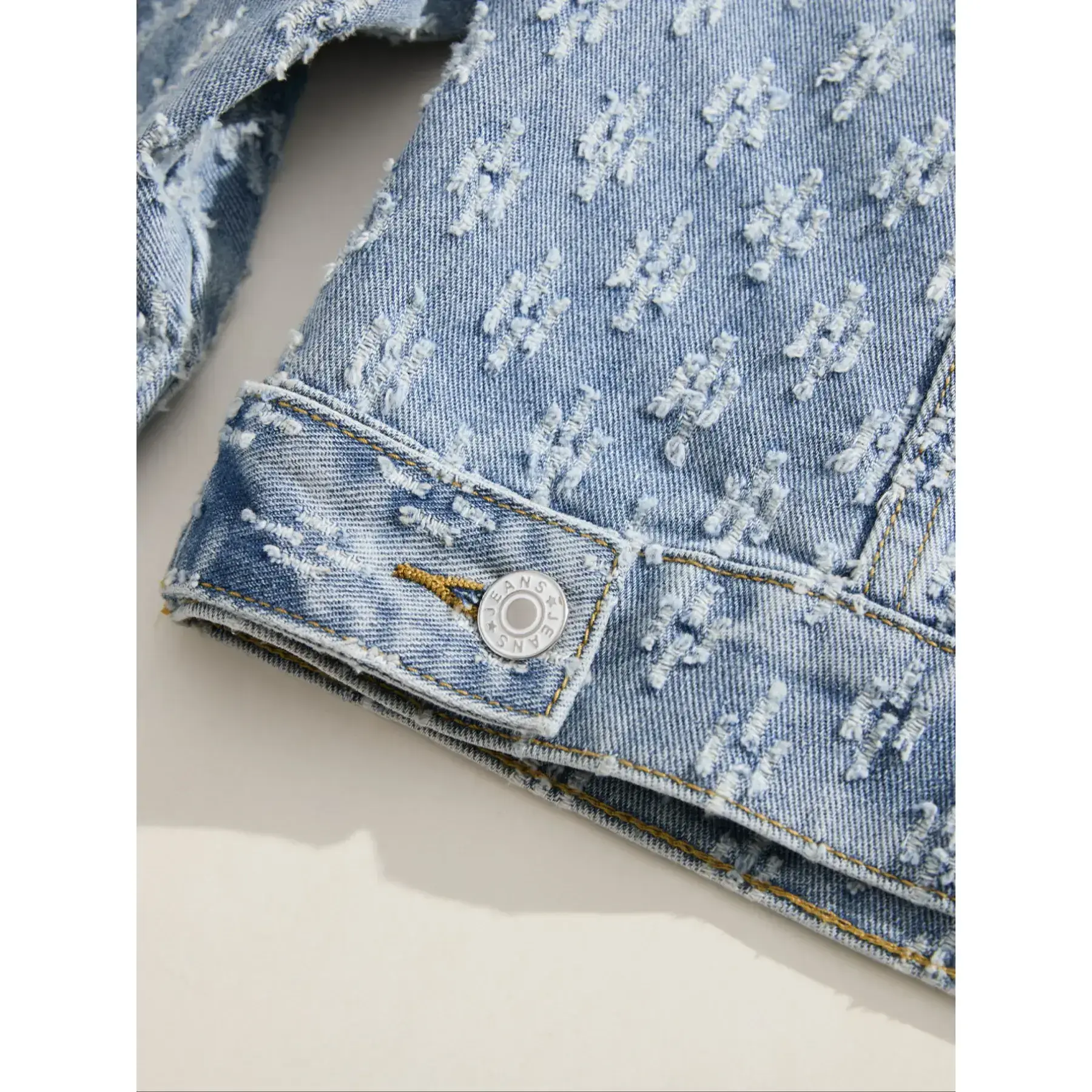 Men's Trendy Street Style Washed Light Color Single Button Long Sleeve Denim Jacket, Casual Ripped Jean Coat, Perfect Gift for Boyfriend Men's Trendy Street Style Washed Light Color Single Button Long Sleeve Denim Jacket, Casual Ripped Jean Coat, Perfect Gift for Boyfriend