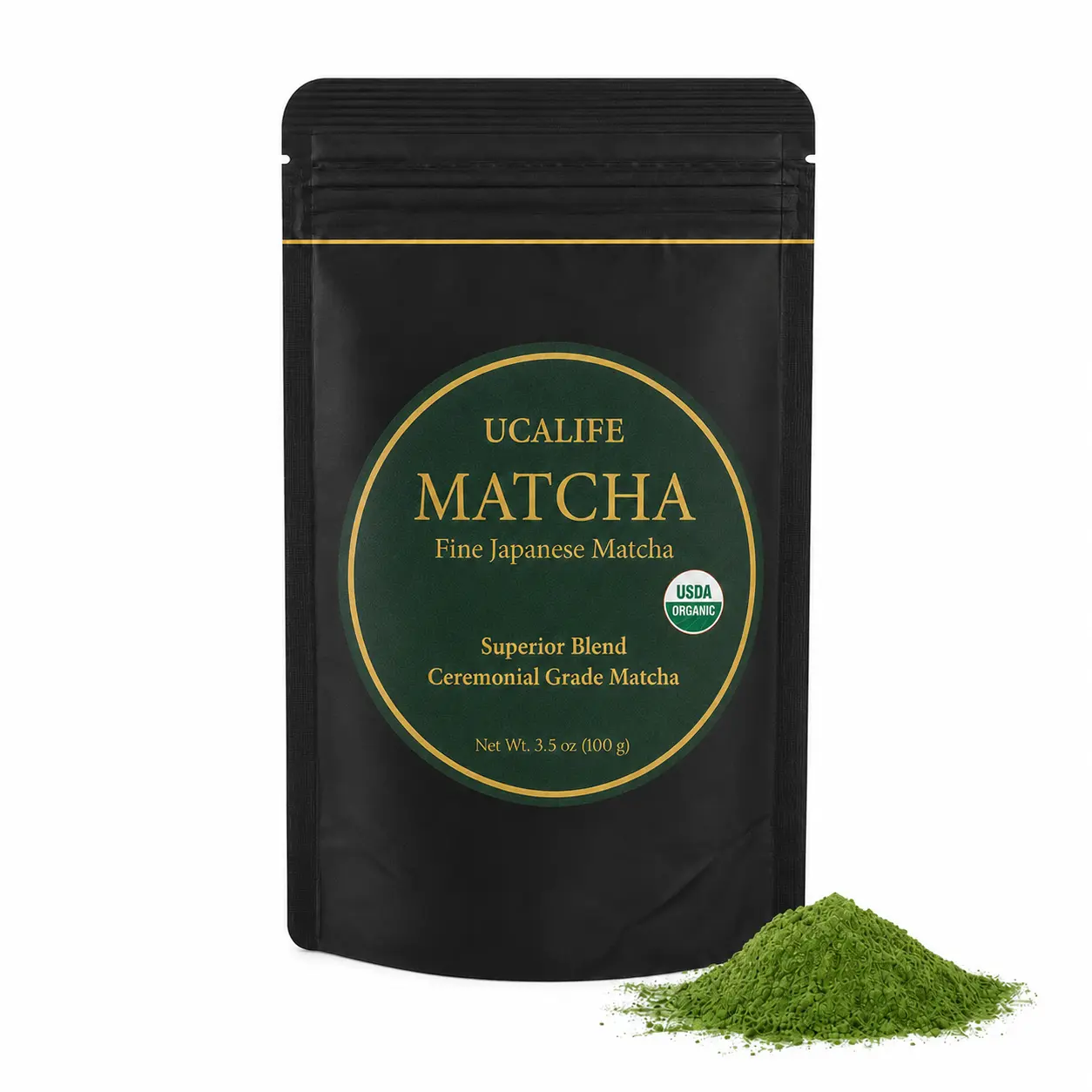 Organic Ceremonial First Spring Blend – First Harvest Ceremonial Grade Matcha Green Tea Powder , Rich Flavo, Crafted For Matcha Straight Tea (100g / 3.5oz)
