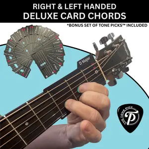 Guitar Card Chords with Butterfly Guitar Picks for Beginner Guitar Players