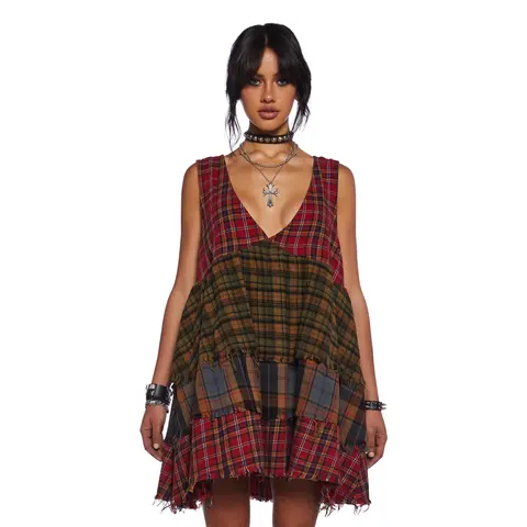 Get Over It Babydoll Dress - Red