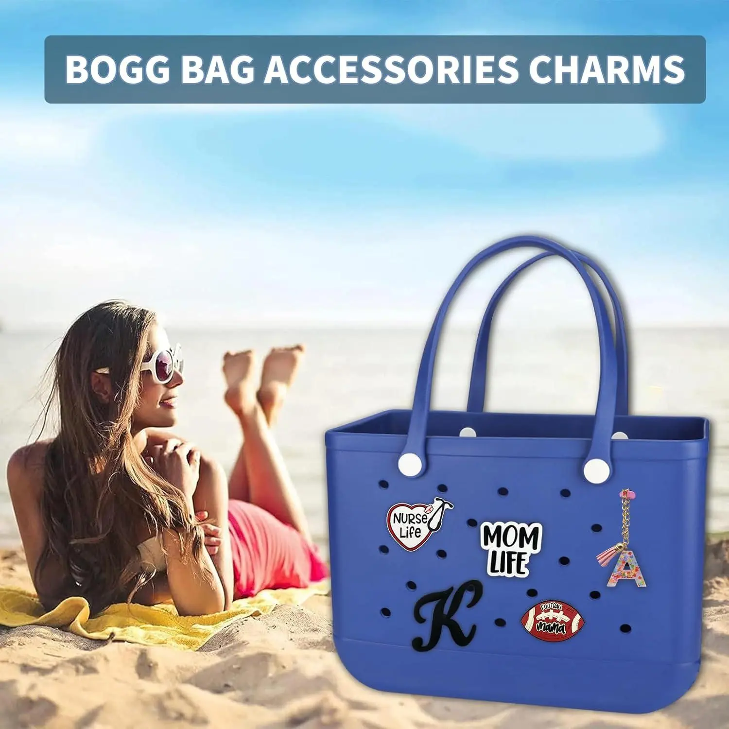 Bag Charms for Bogg Bag Accessories,Decoration Charm for Bog Bag Original Models Rubber Beach Tote (MOMLIFE) Bag Charms for Bogg Bag Accessories,Decoration Charm for Bog Bag Original Models Rubber Beach Tote (MOMLIFE)