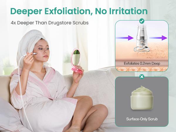 UNOISETION Diamond Microdermabrasion Machine- 3 in 1 Professional Facial Microdermabrasion Tool for Exfoliation & Blackhead Removal for Home Use Skin Care, Reduces Fine Lines, Boosts Serum Absorption