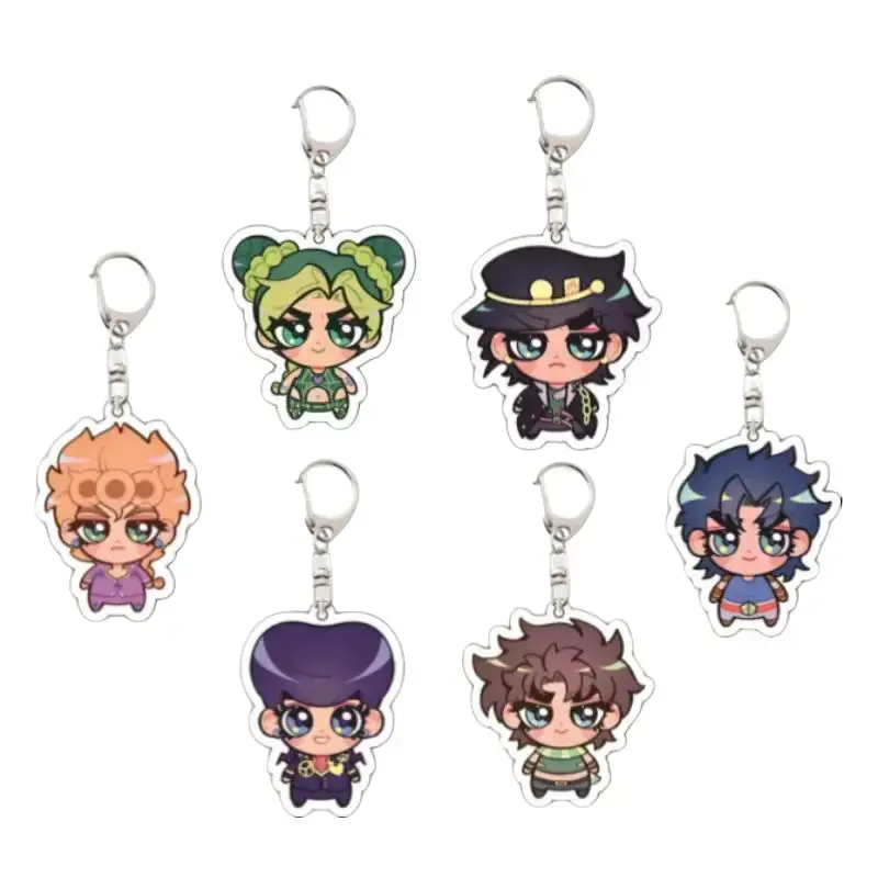 JoJo's Bizarre Adventure Steel Ball Run Acrylic Keychain Giorno Giovanna, Jolyne Cujoh, Jotaro Kujo, Gift for Fans
