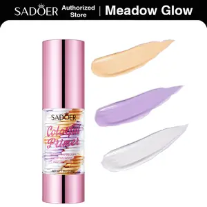[SADOER Authorized Store] 3-in-1 Color Makeup Primer, Lightweight Smooth Daily Makeup Base, Breathable Portable All Day Wear Cosmetic Primer for Face and Full Body