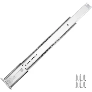 2 Pcs Center Mount Drawer Slides Bottom Mount for Cabinet and Dresser 16 Inch Heavy Duty Drawer Rails 10.74" Extension Glide Track