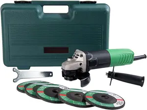 Metabo HPT G12SR4 4-1/2" Angle Grinder - 6.2-Amp Motor, Compact & Lightweight, Includes 5 Grinding Wheels & Hard Case