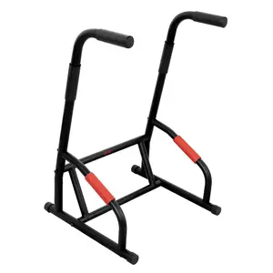 Sunny Health & Fitness Power Tower, Home Gym Workout Fitness, Pull-Ups Dips & Push-Ups Station, Strength Training, Multi-Grip, Anti-Rocking Heavy-Duty Steel, Compact Design, Non-Slip Padding, 660 lbs Capacity