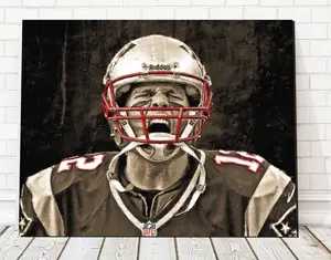Tom Brady Print - Wall Art, Sports Art Print, Kids Decor, Man Cave, Gift, Football Poster
