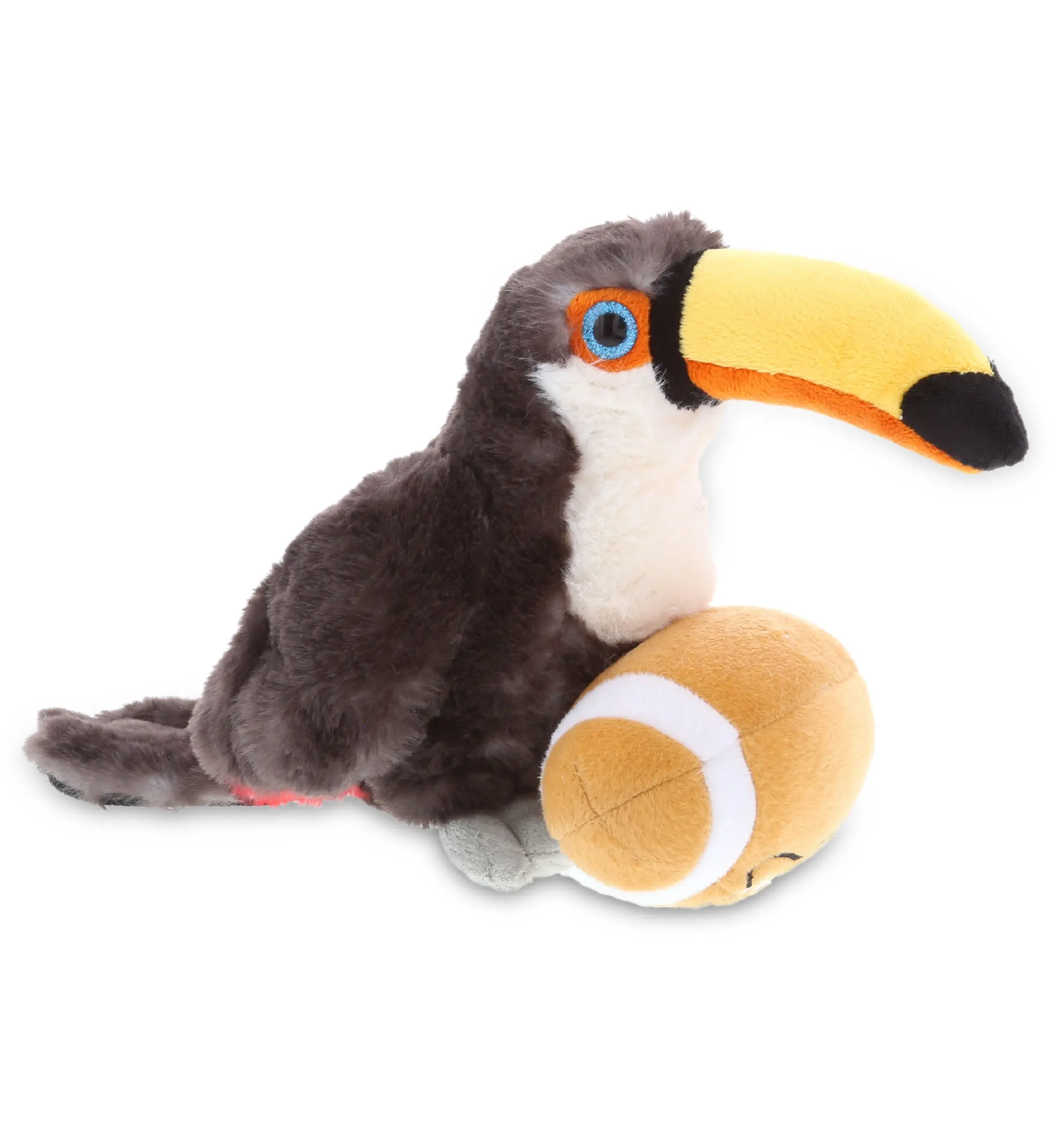 DOLLIBU Toucan-Designed Soft Plush Football - Plush Stuffed Toy, Fluffy, Toddler-Safe, for Toys & Hobbies Enthusiasts, Plush Stuffed Toys, Fluffy Stuffed Toys