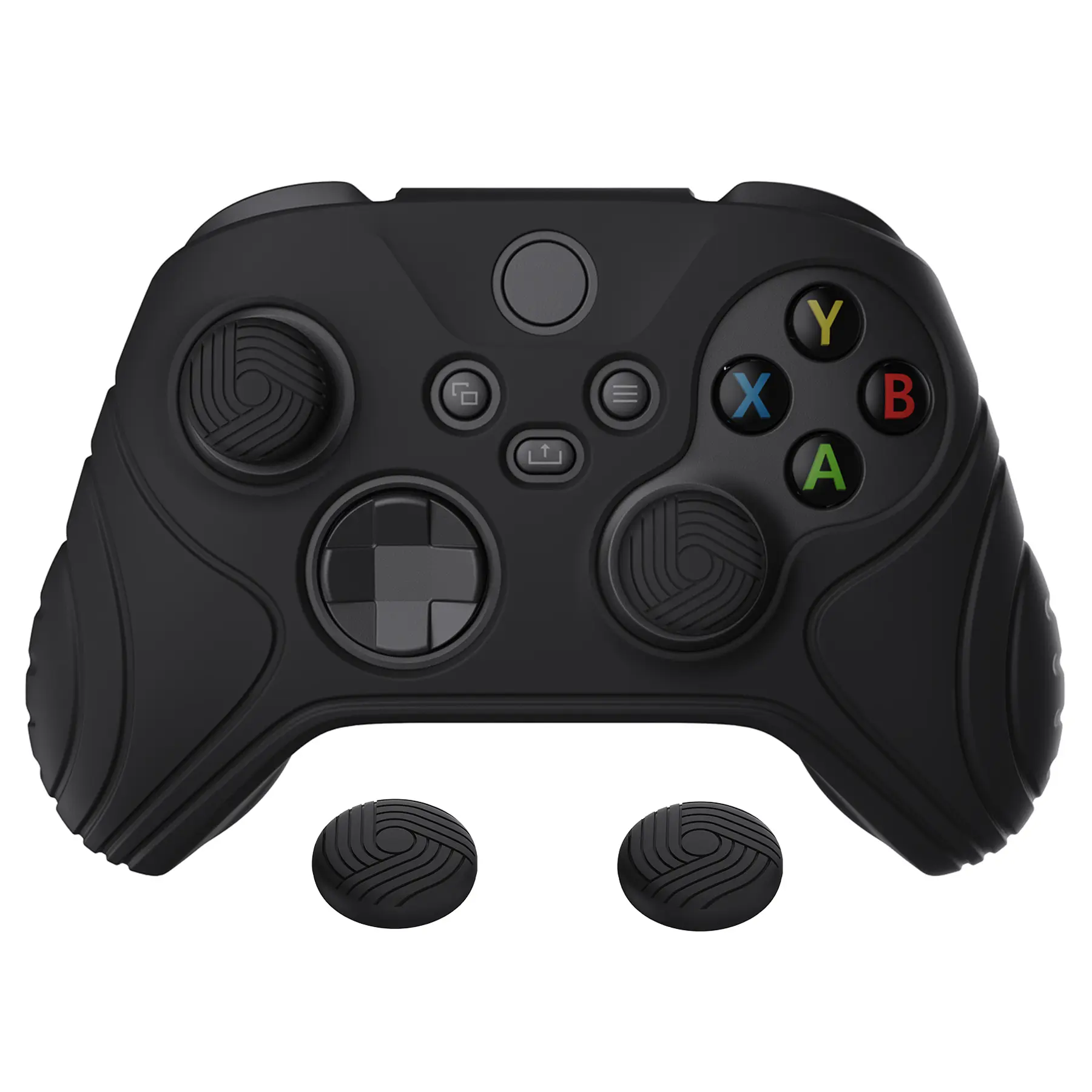 eXtremeRate PlayVital Samurai Edition Anti-Slip Controller Grip Silicone Skin for Xbox Core Controller, Ergonomic Protective Case Cover for Xbox Series S/X Controller w/Thumb Stick Caps