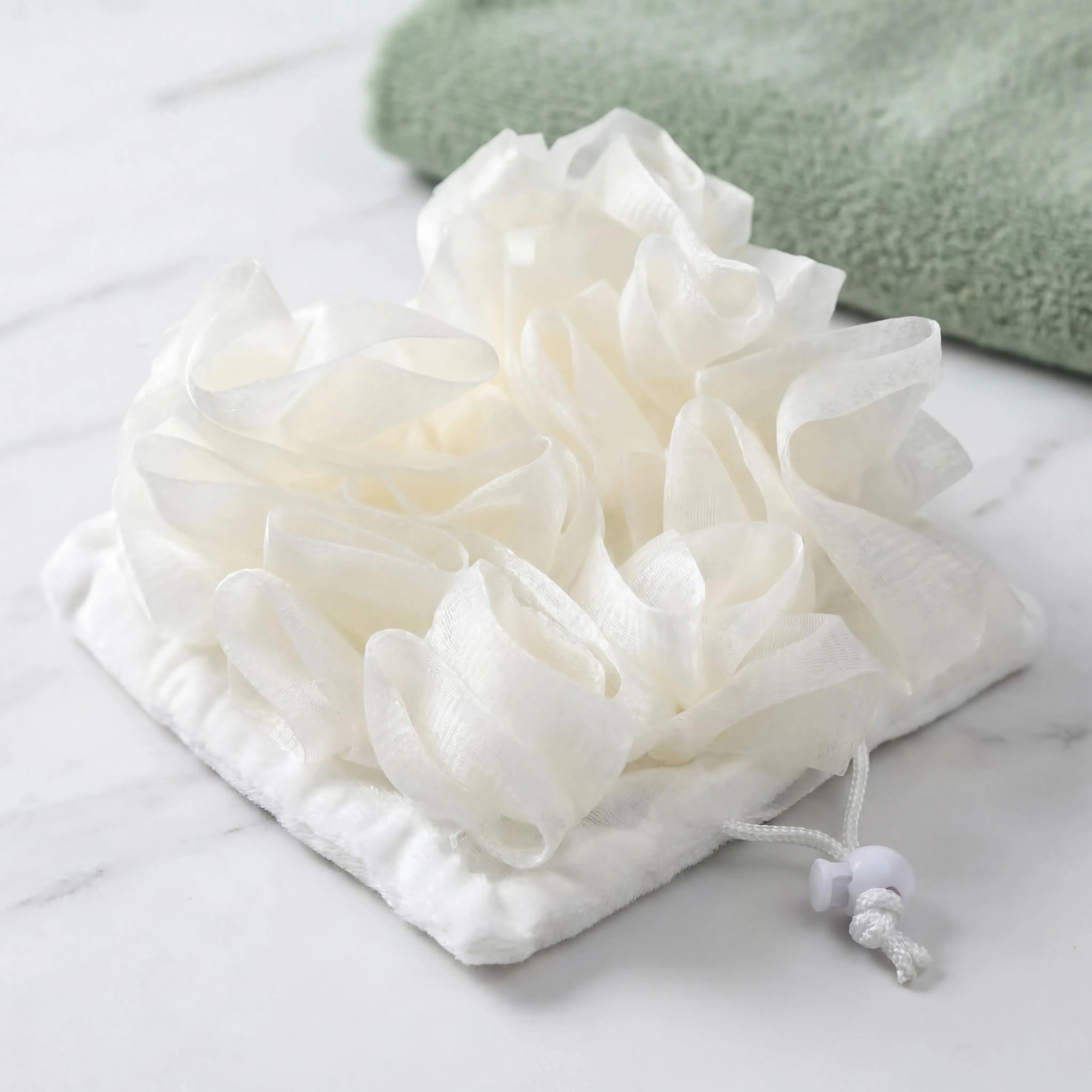 2‑In‑1 Soap‑Holder Bath Loofah For Adults, 2026 Practical Shower‑Accessory, Tear‑Resistant Soft Foaming Mesh Ball For Back‑Scrubbing And Daily‑Home‑Shower Scenarios