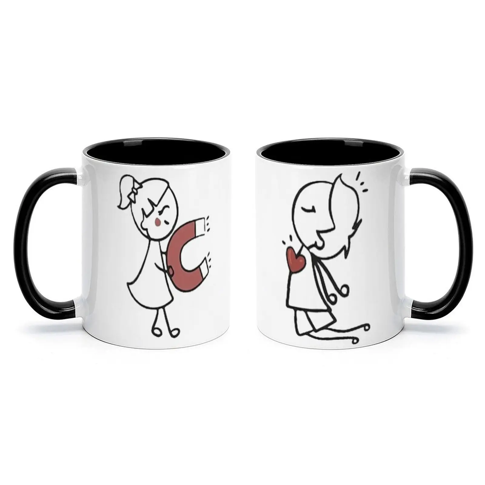 Funny Valentine’s Day Coffee Mug 11oz, Couples Ceramic Mug, Romantic Gifts for Her & Him, Cute Couple Cup, Valentine Gift for Boyfriend Girlfriend, Anniversary Birthday Gift