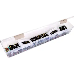 6999AB Fabric Strip Case - Crafts, Quiliting & Sewing Organizer Translucent Plastic Storage Case
