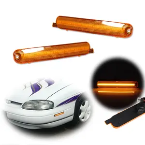 2pcs Amber LED Front Side Marker lamps Lights For 1995-2001 Chevy Lumina & 1995-1999 Monte Carlo,Replace OEM 5978475, 5976715, GM2550158, 5978476, 5976716, GM2551158, 5978477, 5976717, GM2860108, 5978478, 5976718, GM2861108