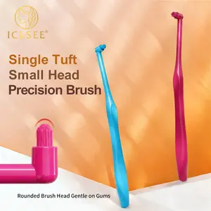 ICESEE End Tuft Toothbrush – Soft Fine Bristles, Braces-Friendly, Precise Cleaning for Hard-to-Reach Areas, Gentle on Teeth & Gums-B