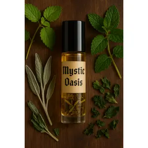 Mystic Oasis – Herbal Energy Oil with Tangerine, Lavender & Healing Crystals