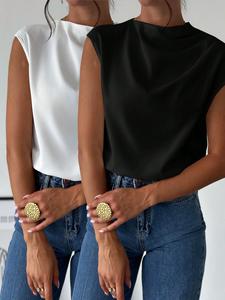 women's solid color blouse, formal elegant top for work office business, ladies clothes for all seasons