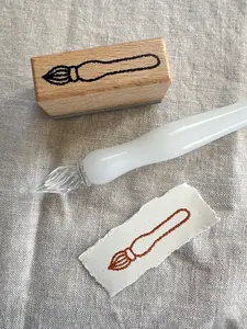 Glass Dip Pen Ink Journal Planner Wooden Stamp
