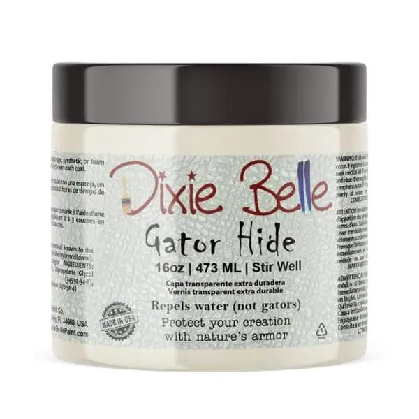 Dixie Belle Paint Company | Gator Hide | Non-Yellowing Polyacrylic Topcoat Paint | Resistant Finish for DIY Projects | Made in the USA