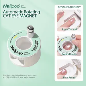 1pc Rotating Cat Eye Magnet Nail Tool – Fashion & Innovative Style, Adjustable Even Magnetic Force for Multiple Cat Eye Styles, Perfect for At-Home Nail DIY
