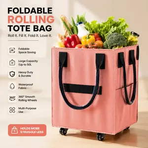 The Smartest Way to Carry Groceries in 2026 - Foldable Rolling Tote Bag