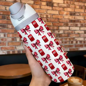 Loyr 32oz Insulated Tumbler With Lid, Creative Bow Pattern, Stainless Steel Large Capacity, Perfect Gift for Women, Home Use, Outdoor Exercise, Travel