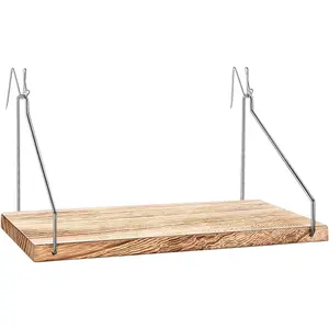 Fabric Wall Cubicle Shelf with Hooks for Work Decor 11.8' Wooden Cubicle Organizer Storage Shelf with Hangers Cubicle Accessories for Women Men Desk