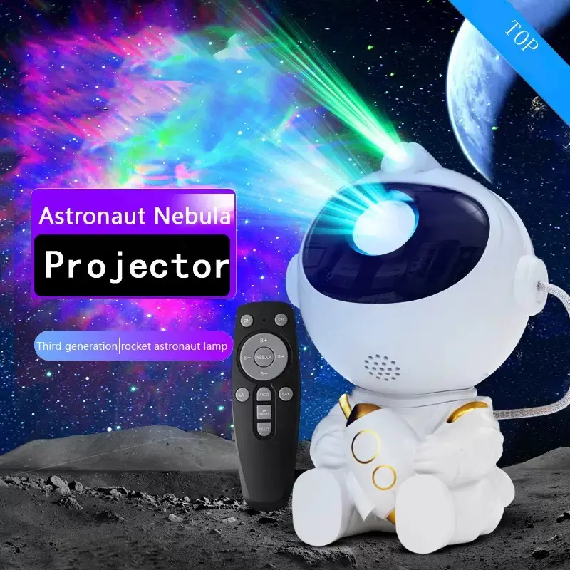 LED Astronaut Galaxy Star Projector - Dimmable Starlight Projector, Home Decor, Includes Remote, 360° Adjustable Nebula Ceiling Lamp, Space Theme Indoor Recreation Gadget, Teen Boy Gift, Room Accessory