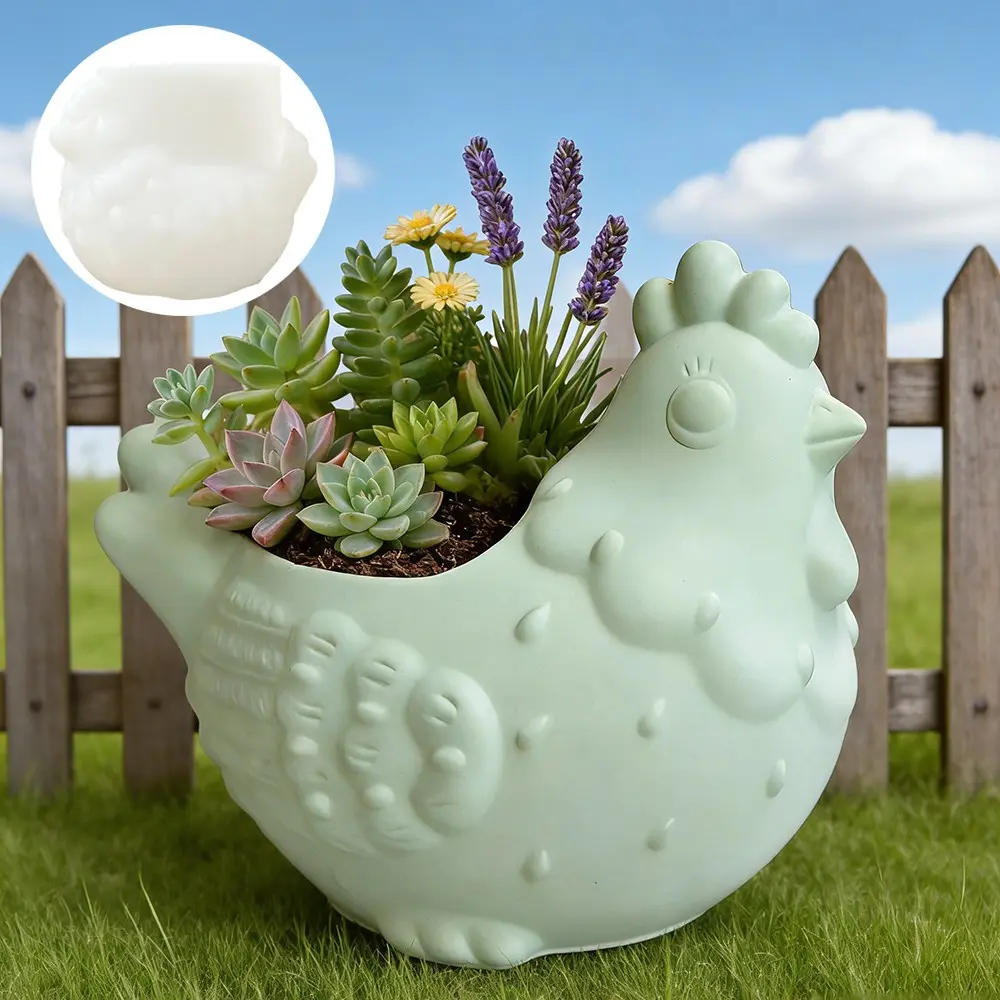 Cute Chicken Shape Silicone Mold, DIY Resin Casting Tool, Perfect for Home Decor & Gifts, Versatile Craft Supply