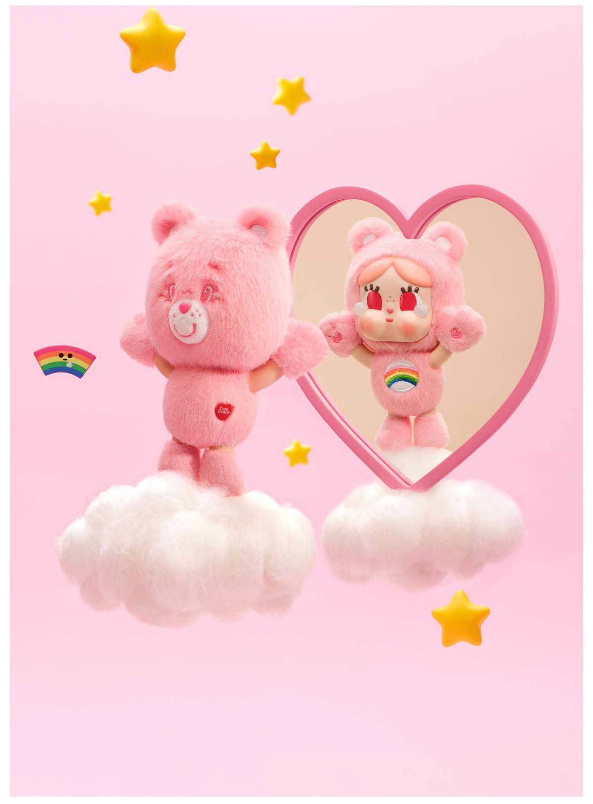 [POP NOW] POP MART CRYBABY × Care Bears Series-Vinyl Plush Pendant Blind Box Keychain Mystery Gift