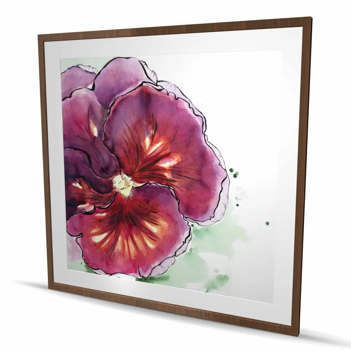 Begin Home Decor C1FM4848AWMNQK 48 x 48 in. Blossoming Orchid with Wavy Petals - Botanical Framed Print Wall Art
