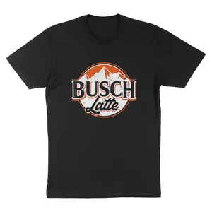 Busch Latte Apparel Vintage Tee, Funny Beer Meme Casual Short Sleeve For Daily Outfits