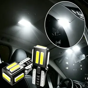 2PCS T10 LED Bulb 6000k White 7-SMD  Interior Car Bulbs Replacement  for Dome Map Door Courtesy Trunk License Plate Parking Lights