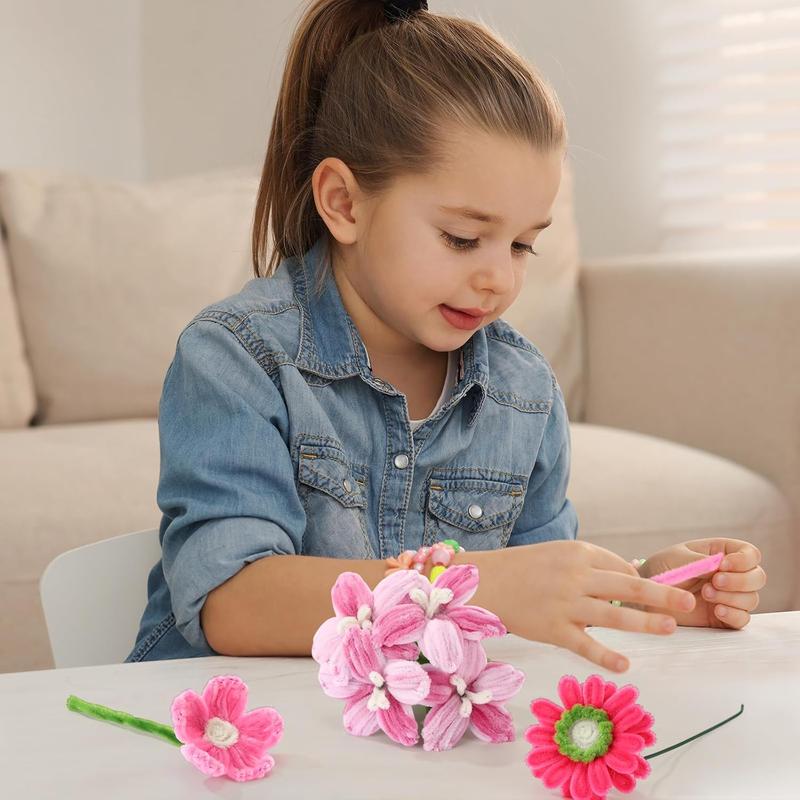 700 count Pastel Pipe Cleaners Gradient Chenille Stems 12 Inch Bulk Pipe Cleaner Flower Assorted Fuzzy Sticks for Creative School Project DIY Classroom Decor(Pink Theme)