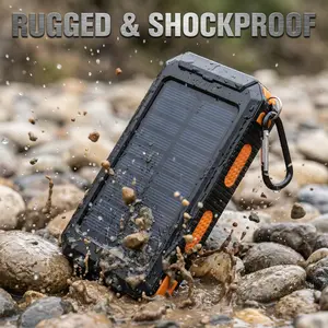 10000mAh Solar Charger Power Bank -Portable Solar Phone Battery Panel Charger, QC3.0 Dual USB Port Battery Pack Charger Portable For All Cell Phones & Electronic Devices- Long Lasting, Travel Camping, LED Flashlight, The Best Gift For Festival Smartphone