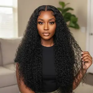New Arrival Water Wave Human Hair Wig 13x6 HD Lace Front Pre Plucked 180% Density Glueless Wear And Go Long Lasting Curls Multi Occasion Soft Natural Realistic