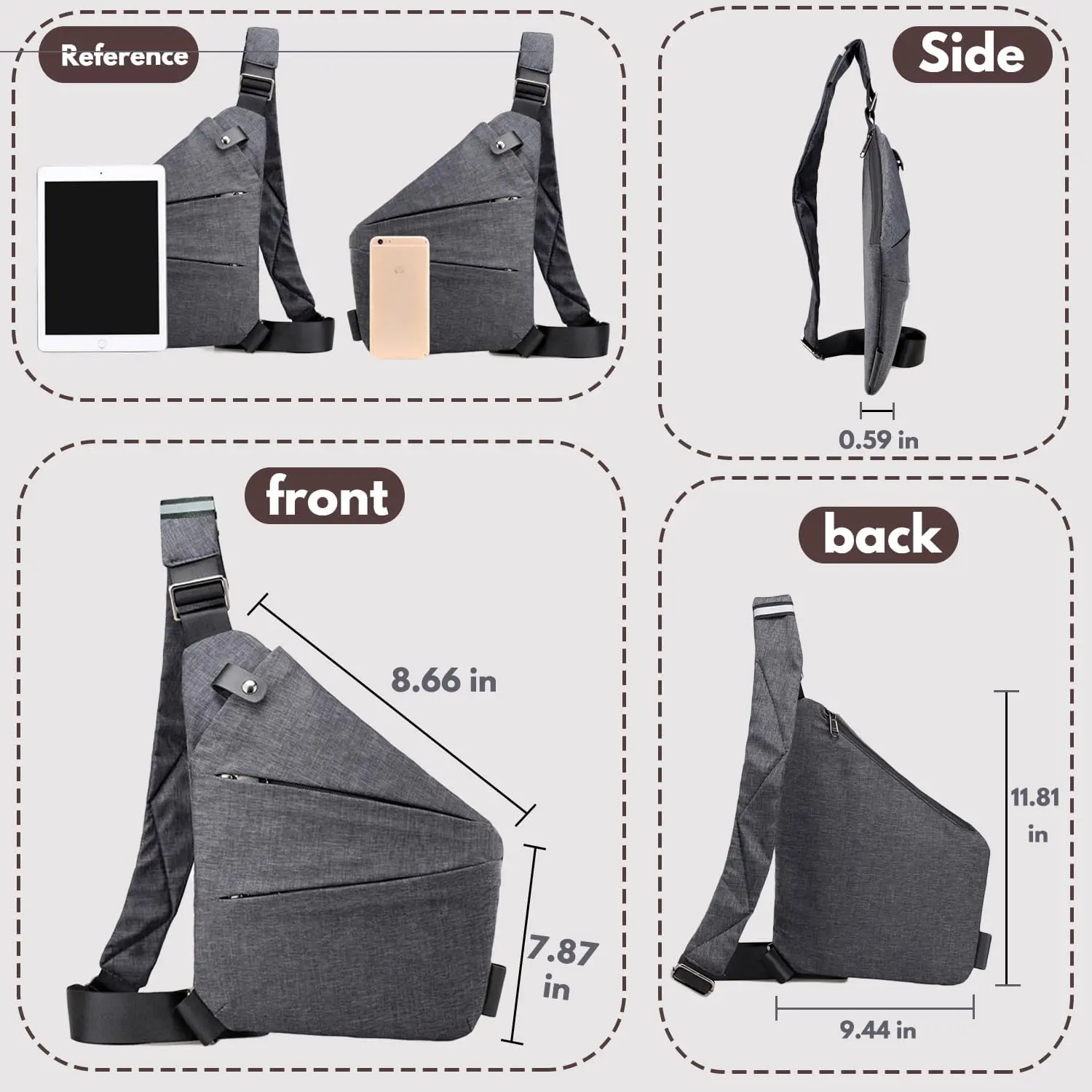 Anti Theft Travel Bag,Anti Theft Crossbody Bag, Sling Bag Travel Crossbody  Bag for Women Men - TikTok Shop