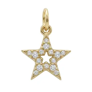 Star Mini Charm With Pavé Diamonds