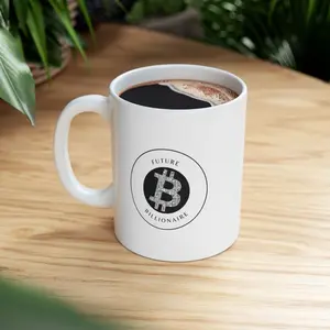 Future Bitcoin Mug - Reusable Ceramic Drinkware for Coffee, Tea, and Drinking - Perfect for Everyday Use - Washable, Reuse, Tumbler