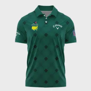 Shop the Classic Golf Masters Argyle Pattern Callaway Polo Shirt – 3D Polyester Printed Design! Casual Fabric Cotton Menswear