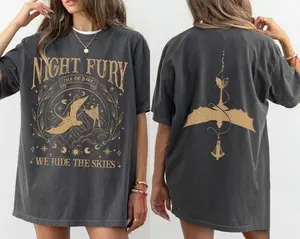 Night Fury Dragon Two-Sided Shirt, How To Train Dragon Gift, Gift For Dragon Lovers, Comfort Colors Shirt