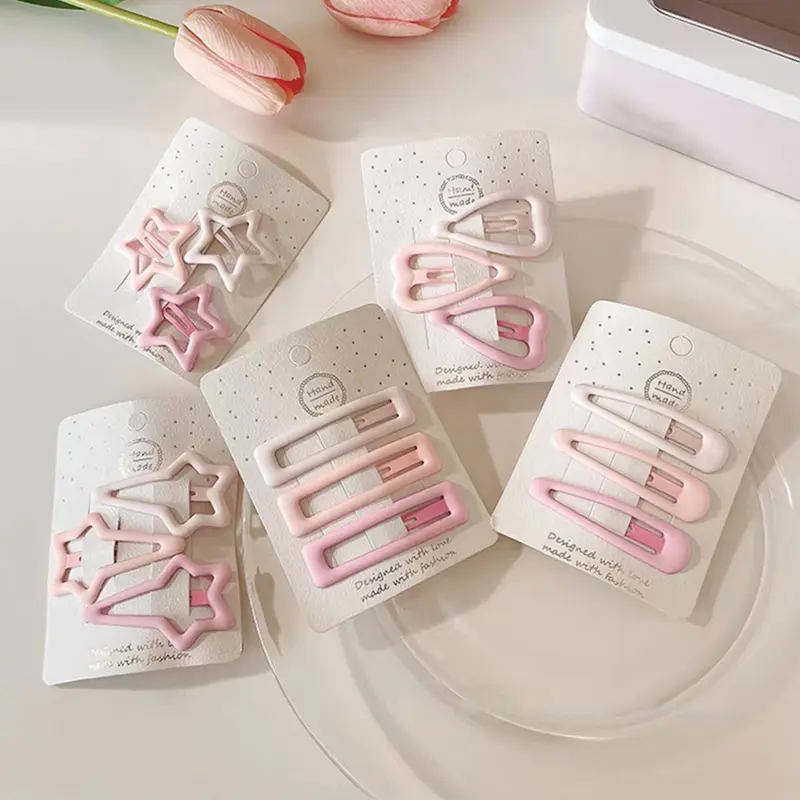 Mother's Day Gift 15pcs Matte Sweet Hair Clips Set, Front Bangs Back Headpiece Bb Clamps, Daily and Casual Party Use, Stylish Hair Accessories, Star Hair Clips, Cute Hair Accessories, Clips For Hair