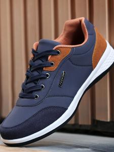 men's sporty lace up running shoes, casual comfortable breathable running shoes, fashionable sneakers for daily wear