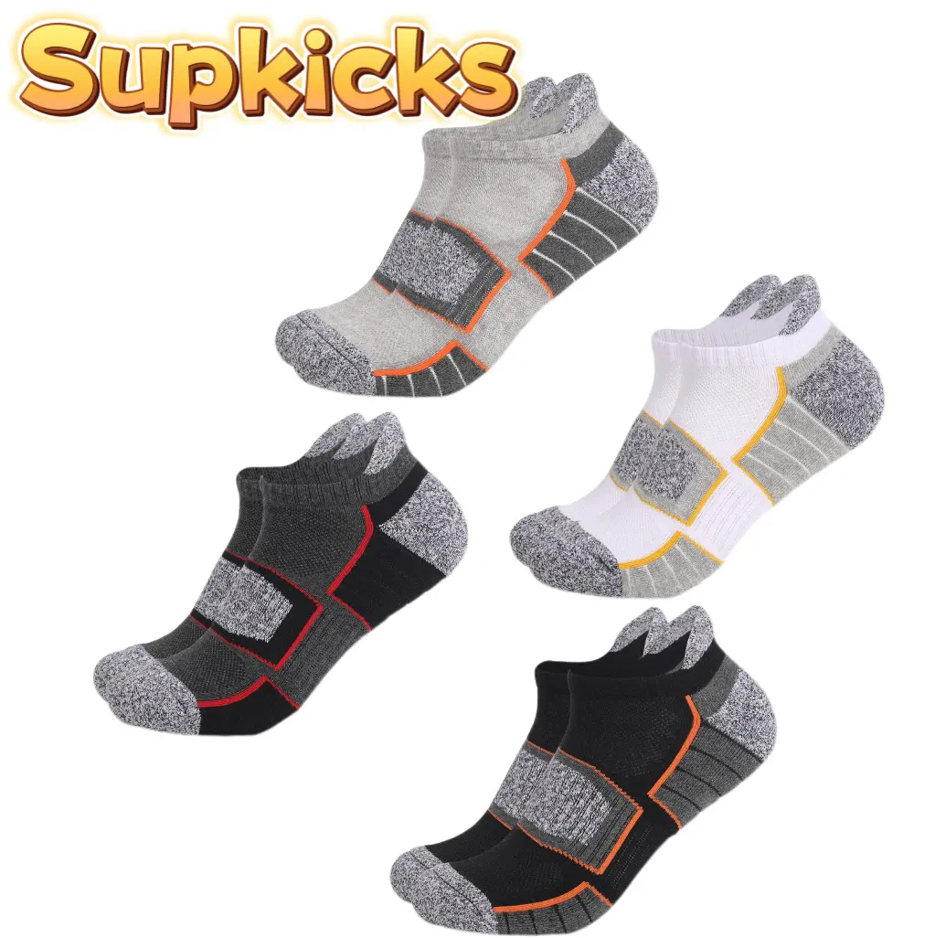 Supkicks Men's Sports Socks All Seasons Wear-Resistant Odorless Ankle Socks for Everyday Use
