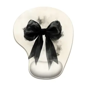 Bow Pattern Mouse Pad, Soft Silicone Wrist Mouse Pad, Anti-slip Wrist Rest Mouse Pad, Computer Accessories for Home Office