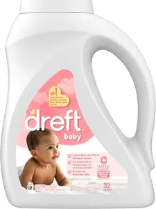 Dreft Baby Liquid Laundry Detergent, Gentle on Sensitive Skin Laundry Soap, 42 fl oz, 32 Loads (Packaging May Vary)