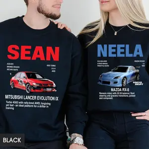 SEAN AND NEELA matching sport cars fan t-shirt sweatshirt hoodie, Couple Matching Sweatshirt, His GIft