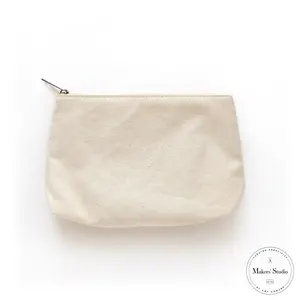 Ivory Canvas Pouch