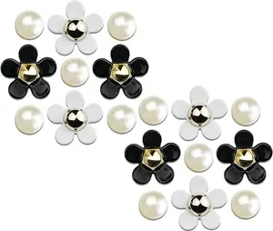 Flower Shoe Charms , Cute Flower Charms , Daisy Flower Charms, Pearl Shoe Decoration Accessories
